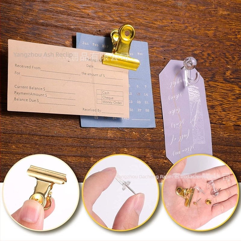 PinGuru Számlák mappa, rozsdamentes acél és nikkelezett huzal, modell Mixed, öt rekeszes doboz