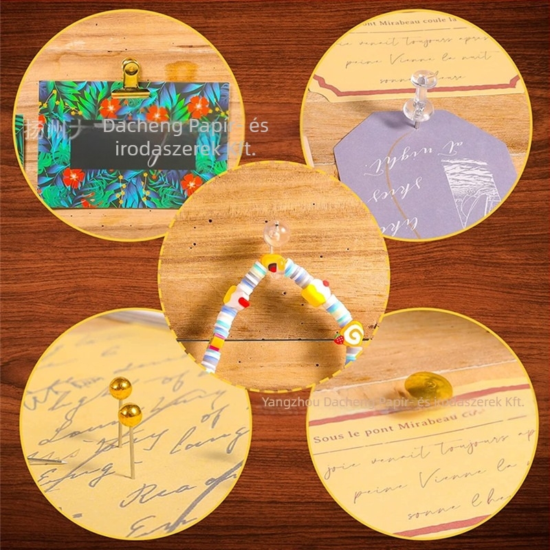 PinGuru Számlák mappa, rozsdamentes acél és nikkelezett huzal, modell Mixed, öt rekeszes doboz