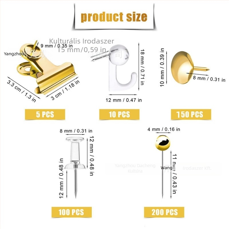 PinGuru Számlák mappa, rozsdamentes acél és nikkelezett huzal, modell Mixed, öt rekeszes doboz
