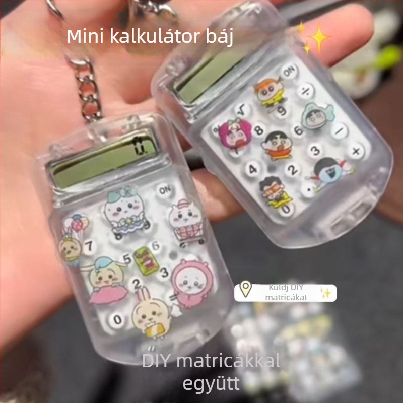 Hordozható 8 számjegyű számológép, csendes működés, napelemes, műanyag ház, diákoknak és irodába