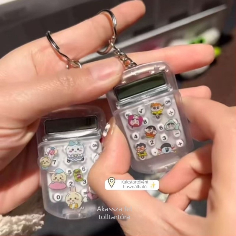 Hordozható 8 számjegyű számológép, csendes működés, napelemes, műanyag ház, diákoknak és irodába