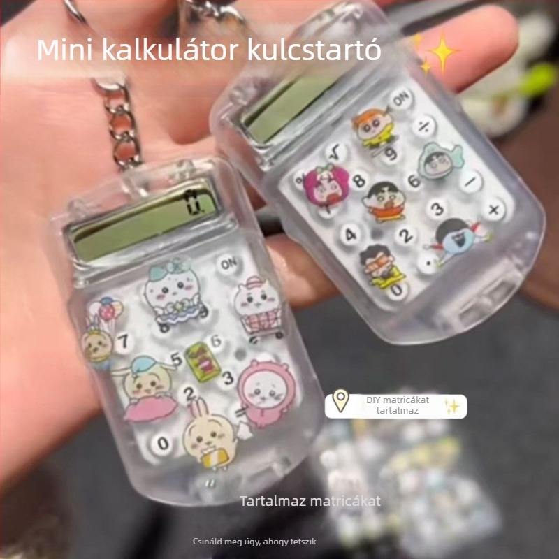 Hordozható 8 számjegyű számológép, csendes működés, napelemes, műanyag ház, diákoknak és irodába