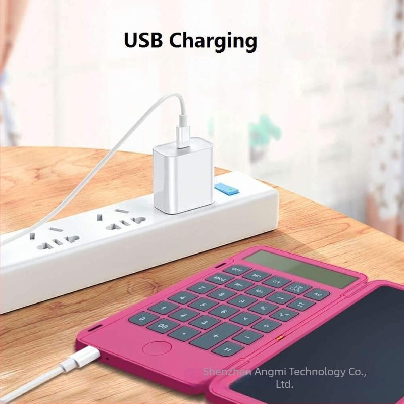 Angmi Tudományos számológép író tábla, ABS ház, 12 jegyű LCD kijelző, gombos elemről működik, logó nyomtatás elérhető