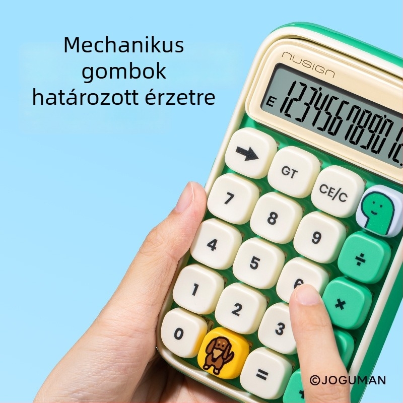 Deli NS043-Q többfunkciós számológép, 12 számjegyű kijelző, műanyag ház, elem tartalmazva