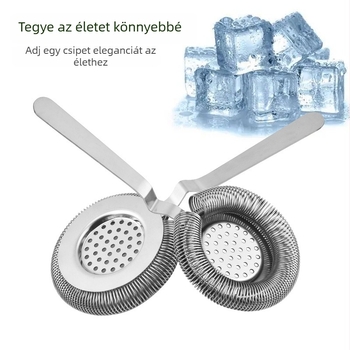 Rozsdamentes acél koktél jégszűrő – Ice filter sorozat, testreszabás elérhető, nyomtatott logó