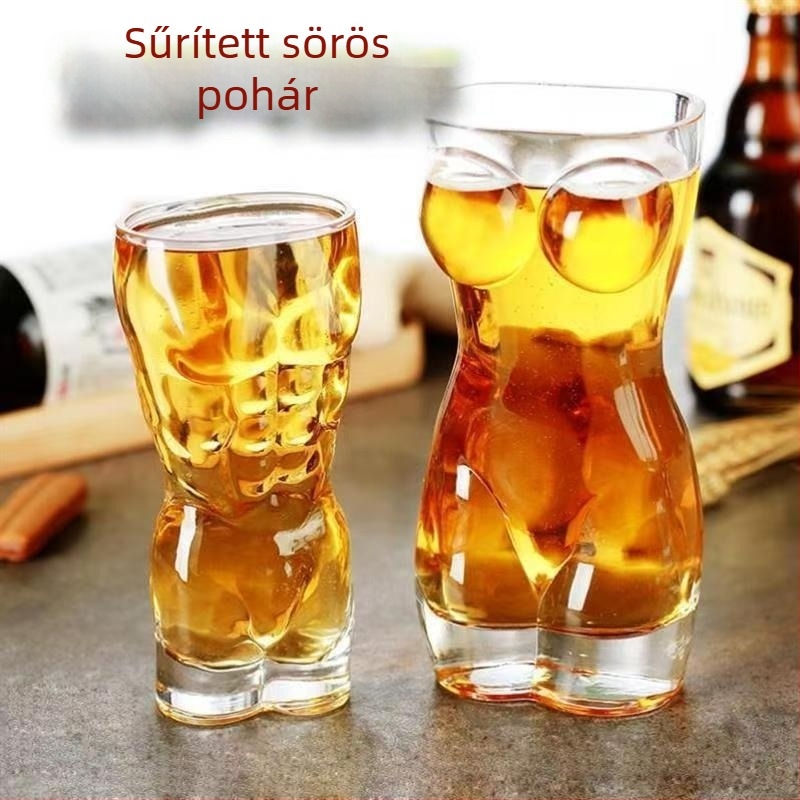 Kristály sörös pohár, modern egyszerű stílus, testreszabás nélkül