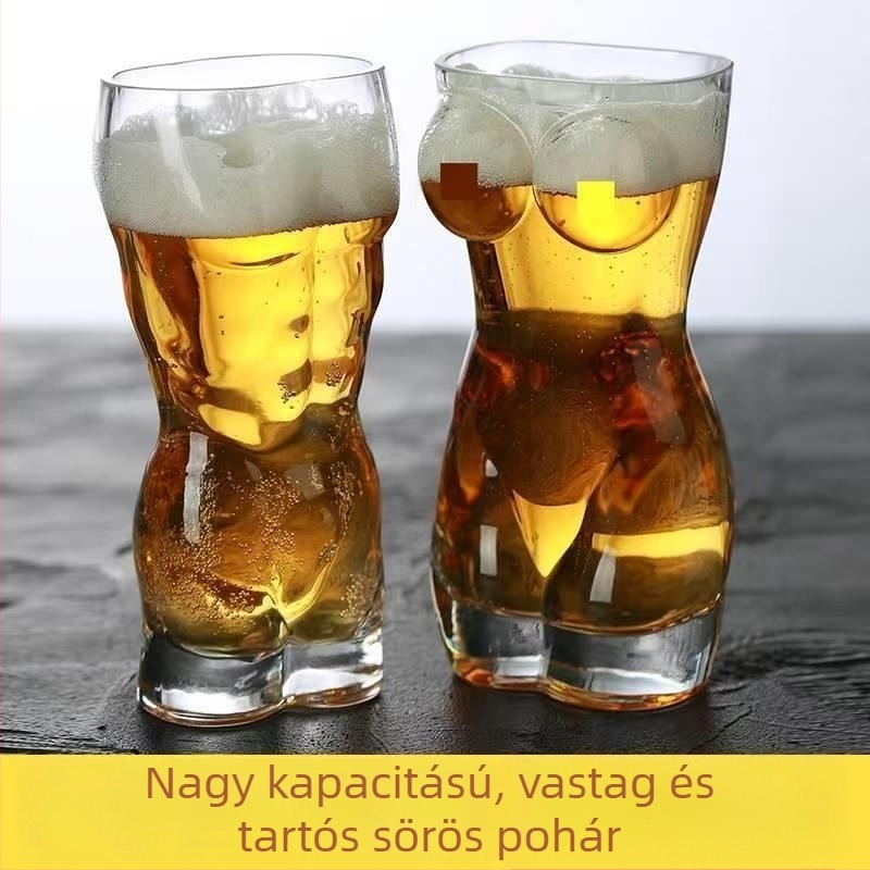 Kristály sörös pohár, modern egyszerű stílus, testreszabás nélkül