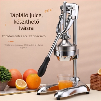 Kézi gyümölcsprés – rozsdamentes acél + alumínium ötvözet, többfunkciós, elektromosság nélküli, otthonra és kisvállalkozások számára