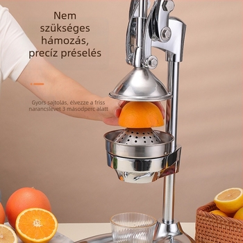 Kézi gyümölcsprés – rozsdamentes acél + alumínium ötvözet, többfunkciós, elektromosság nélküli, otthonra és kisvállalkozások számára