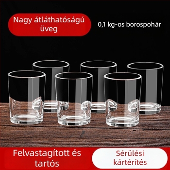 Likőrös pohárkészlet, egyszerű stílus, normál üveg