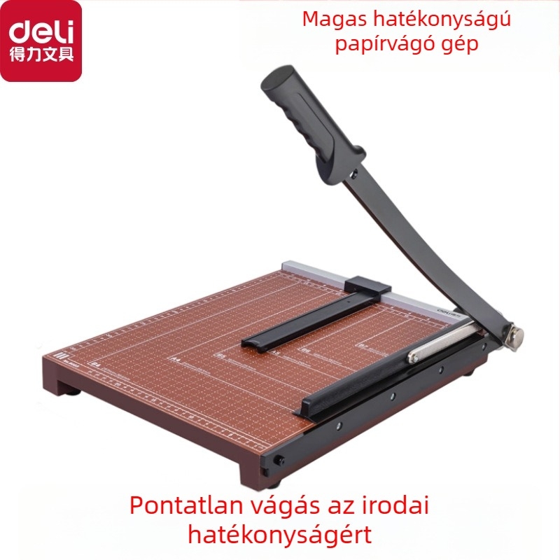 Deli kézi papírvágó – fa test, modell 8003/8004, márka Deli, vágáshoz