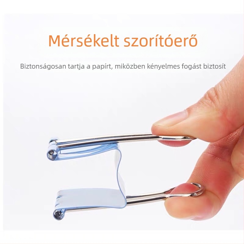 Színes fém klipek készlet dokumentumokhoz: hosszú farkú klipek, dovetail, goose-tail, phoenix-tail és ticket clip, nagy és kicsi méretek