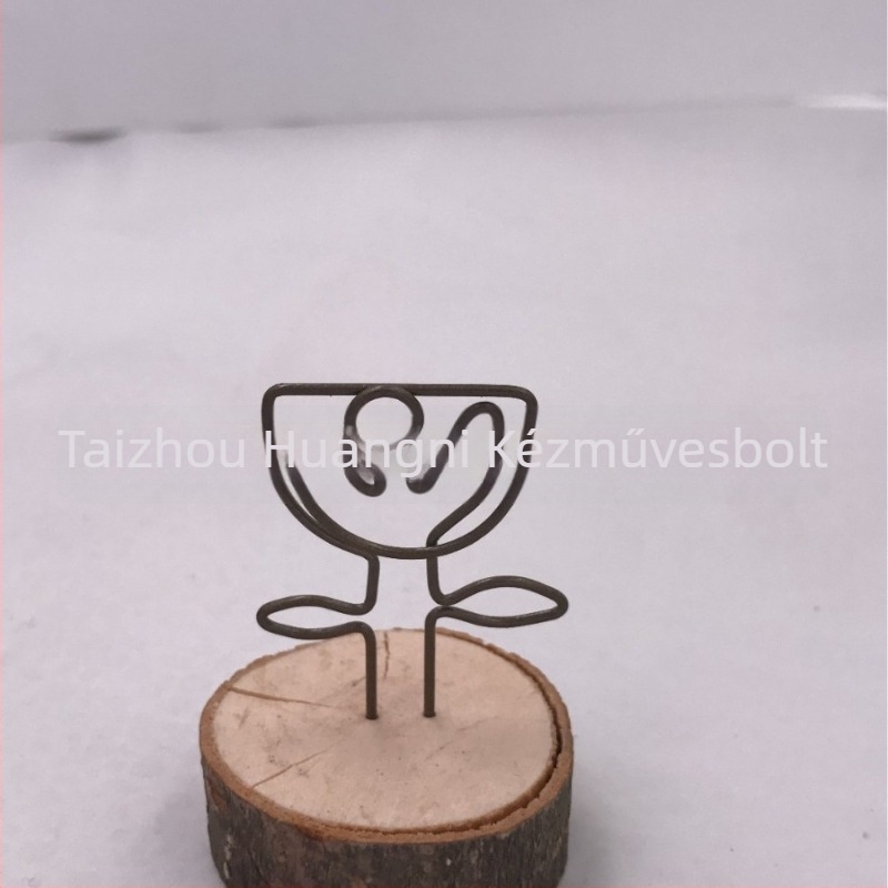 Kerek fa fotóklip - kézzel készített asztali dekor Schima superba fából