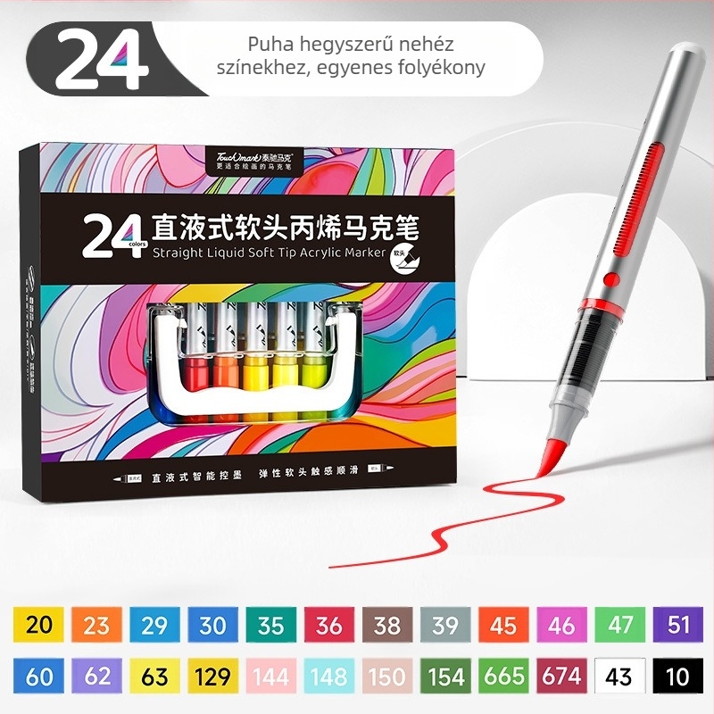 Touchmark közvetlen folyadékos akril marker toll Oxford vászontáskában – tinta 2.4 g