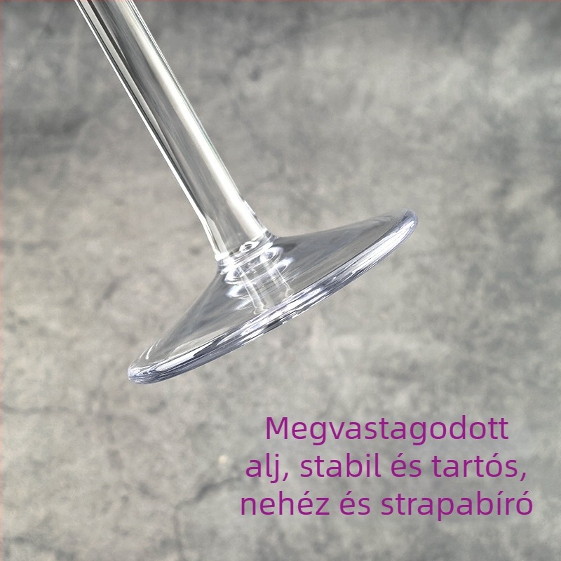 Koktél pohár műanyagból, átlátszó, modern minimalista stílus, 301–400 ml kapacitás, logó nyomás lehetséges.