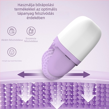 Kétfejű jégroller, 2 az 1-ben arc masszírozó, kézi működtetésű, modell 0066, 5 éves élettartam