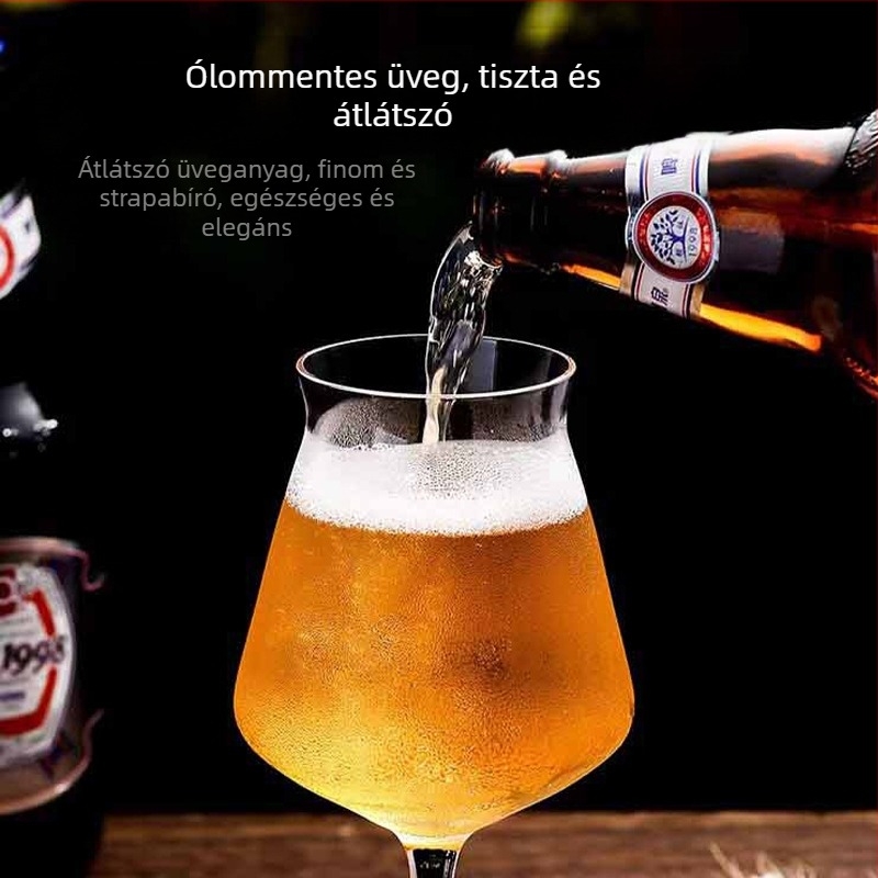 Sörös pohár, kristály, nordic stílus, logó nyomtatás, papírdobozos csomagolás