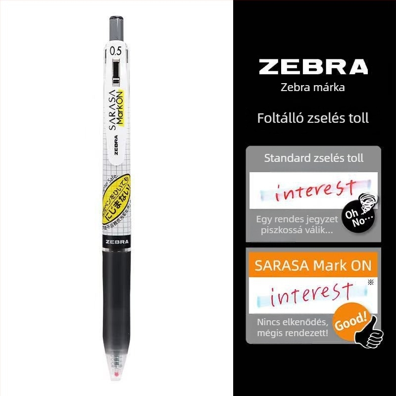 Zebra JJ77 kiemelő toll, tinta nem kenődik ki, kockás dizájn, három színben elérhető