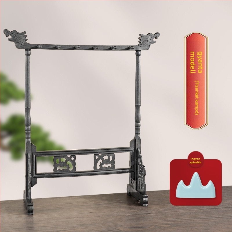 Fából készült ecsettartó kiállító állvány kaligráfiához – kezdőknek, akasztóval