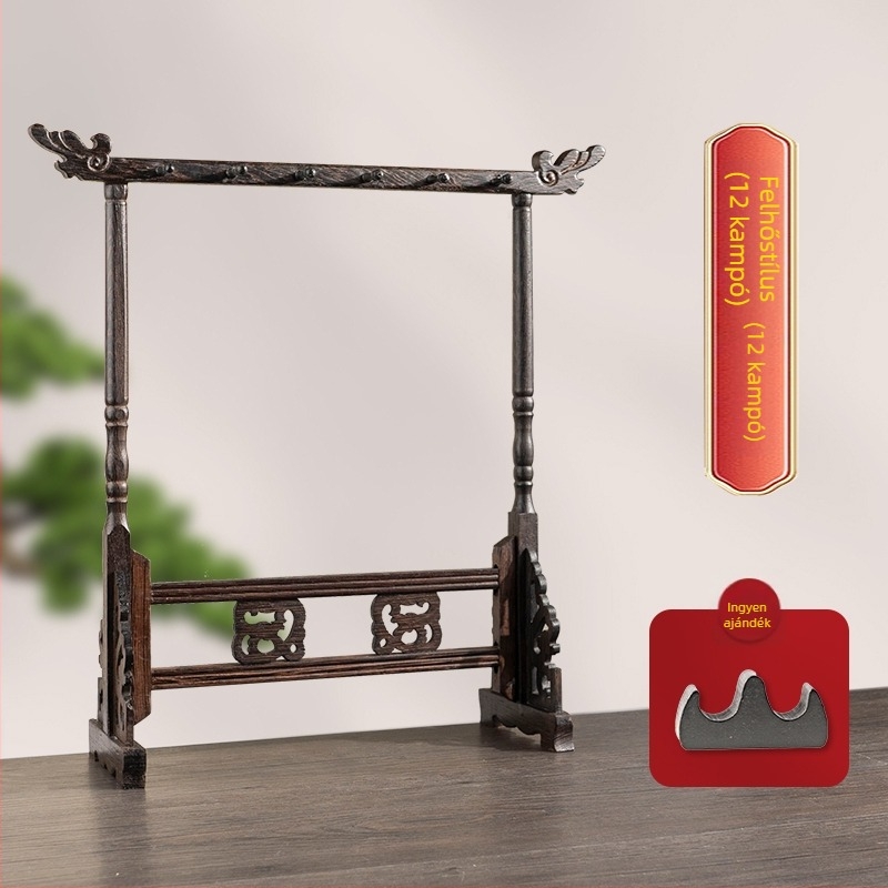 Fából készült ecsettartó kiállító állvány kaligráfiához – kezdőknek, akasztóval