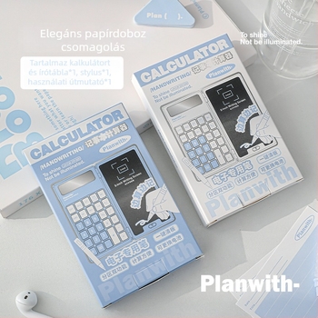 RosyPosy 12 számjegyű hordozható aritmetikai számológép – műanyag ház, gomb elem, logó nélkül