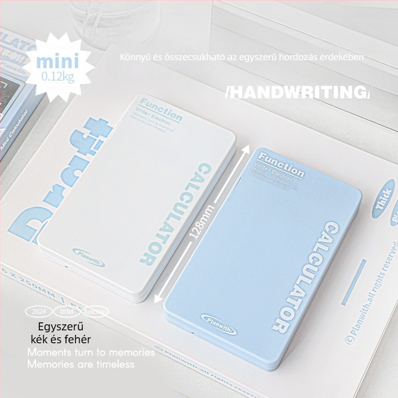 RosyPosy 12 számjegyű hordozható aritmetikai számológép – műanyag ház, gomb elem, logó nélkül