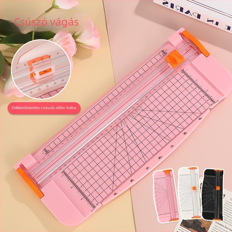 Kézi A4-es papírvágó műanyag alapú, csúszó vágó, modell 853A4