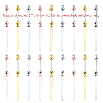 Kézzel készített fém levélnyitó DIY gyöngy dizájnnal, hordozható papírvágó kültéri használatra