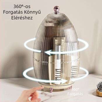 Kozmetikai tároló doboz, Golden Jade modell 906, PET műanyag (100% új anyag), 2 L kapacitás, lefedett rácsos kialakítás