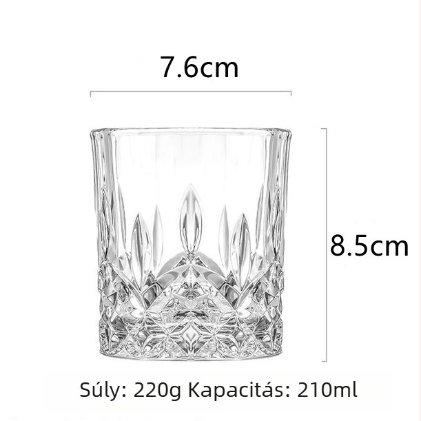Zichang Whisky pohár, 201–300 ml kapacitás, üveg, modern minimalista stílus
