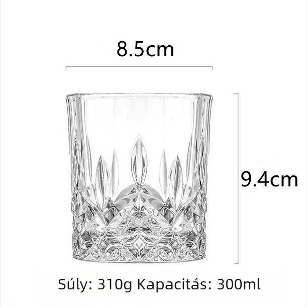 Zichang Whisky pohár, 201–300 ml kapacitás, üveg, modern minimalista stílus