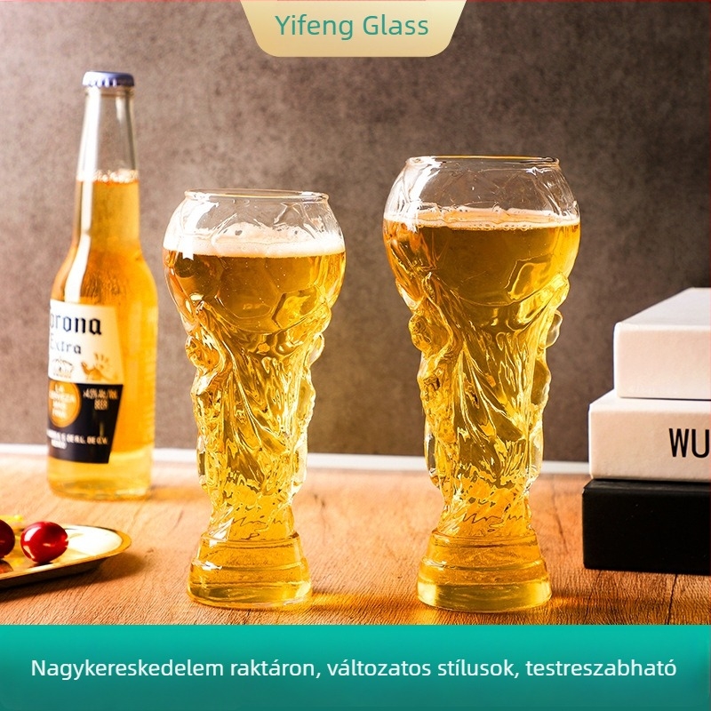 Herkules sörös pohár, üvegpohár bárhoz, 601–700 ml, modern egyszerű stílus, Világbajnokság téma