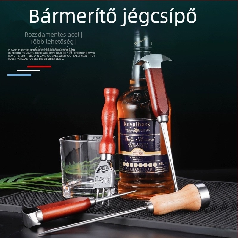 Jégszobrászati eszközök készlet bartender számára, rozsdamentes acél, 193 g, modern minimalista stílus, papírdobozos csomagolás