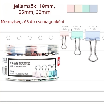 Deli fém üreges klipek iratokhoz