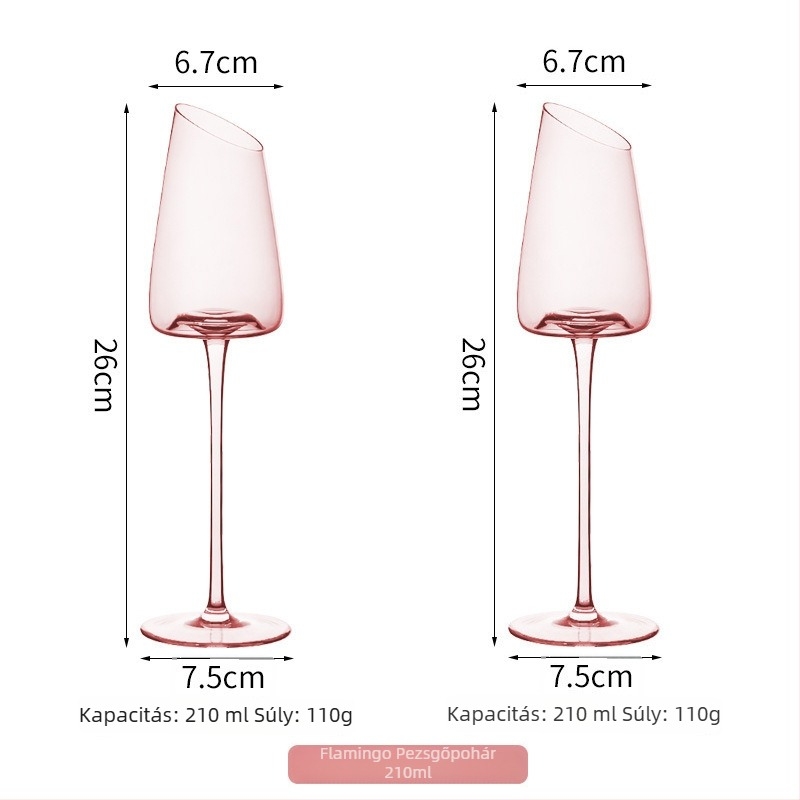Borospohár készlet goblettel és pezsgő pohárral (Kapacitás: 501–600 ml; Anyag: Üveg; Személyre szabható: Igen; Nyomtatott logó: Igen; Csomagolás: Papírdoboz)