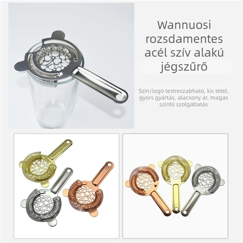 VANOTH Rozsdamentes acél bár kültéri jégszűrő szita, modern és egyszerű kialakítás, 77 g