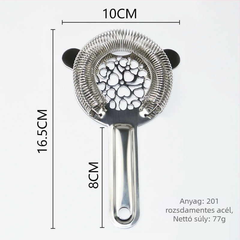 VANOTH Rozsdamentes acél bár kültéri jégszűrő szita, modern és egyszerű kialakítás, 77 g