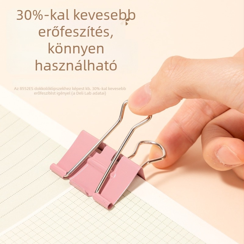 Deli rozsdamentes acél nagy klipsz, fém felépítés, Modell 8552B