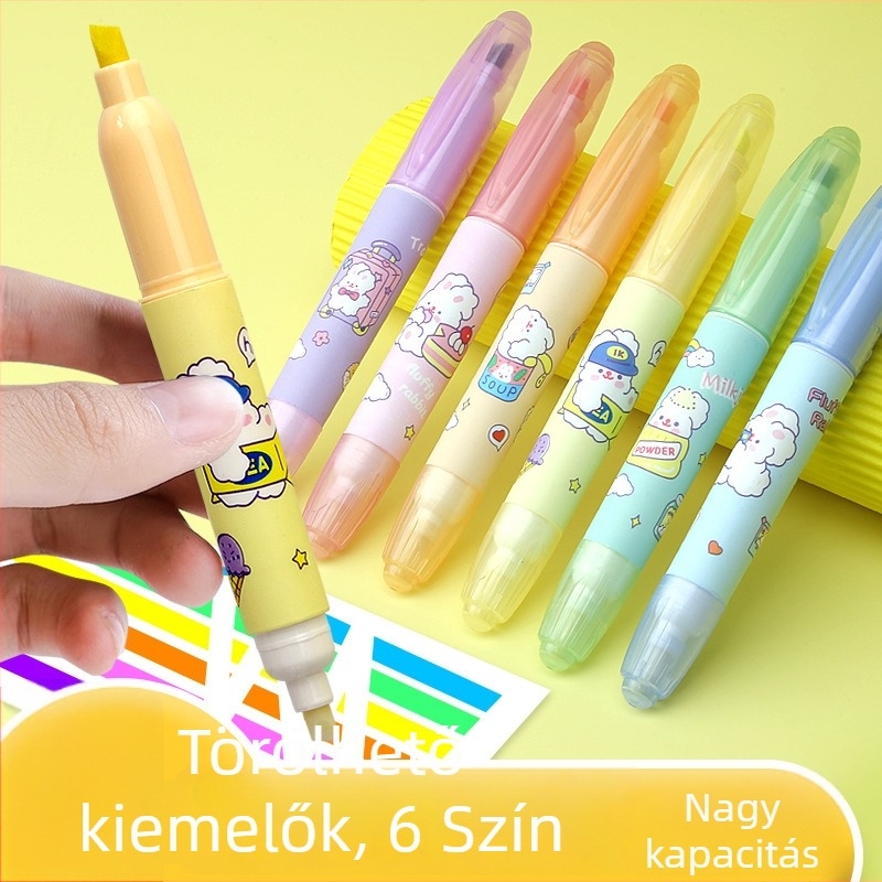 Kétoldalas, törölhető kiemelő toll, nagy kapacitású, modell Zl10387