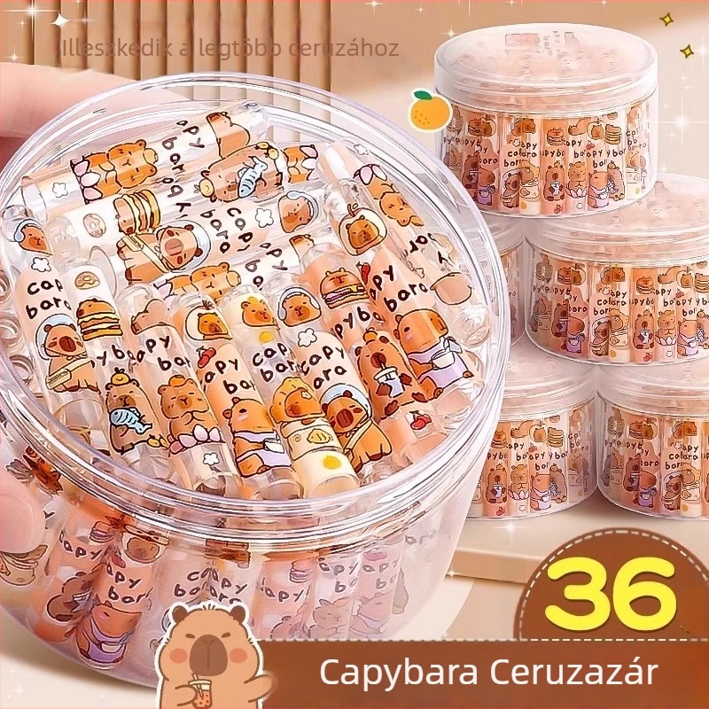 KAPIBALA műanyag ceruza sapka, 6 db, védő a ceruza végéhez