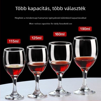 Európai stílusú szódalime üvegből készült boros pohár készlet, hosszú tálcás poharak, 1000 ml vagy annál nagyobb kapacitás, egyszerű stílus, szállodai és otthoni használatra