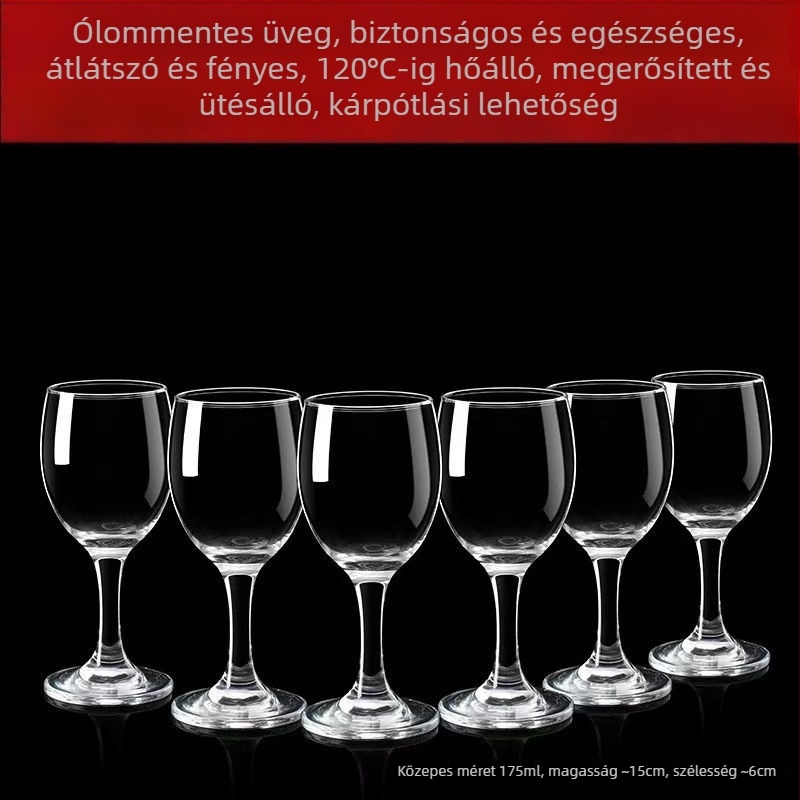 Európai stílusú szódalime üvegből készült boros pohár készlet, hosszú tálcás poharak, 1000 ml vagy annál nagyobb kapacitás, egyszerű stílus, szállodai és otthoni használatra