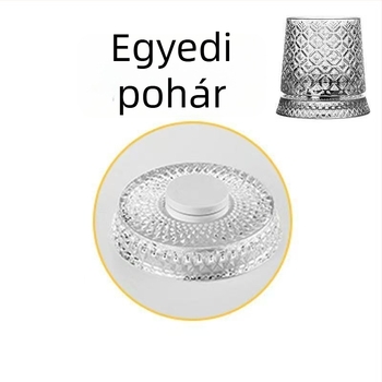 Forgó whiskys pohár, könnyű luxus retro stílussal, üveg, 201–300 ml, 300 g