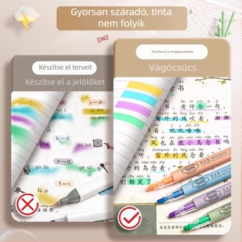 Deli S624 fluoreszcens marker – műanyag test, ferde fej, dobozos csomagolás