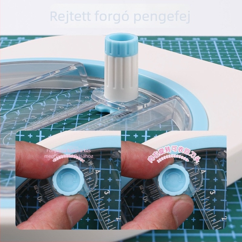 Huanmei KM-5611 forgópapírvágó, műanyag, cél: vágás