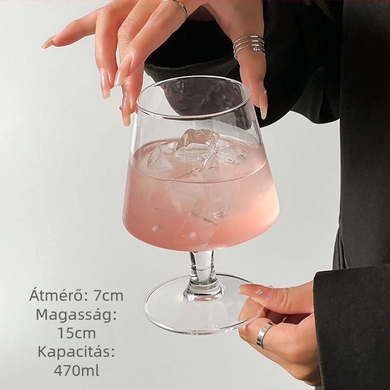 Brandy pohár, ólommentes kristály, kapacitás 1–100 ml, új kínai stílus, készlet