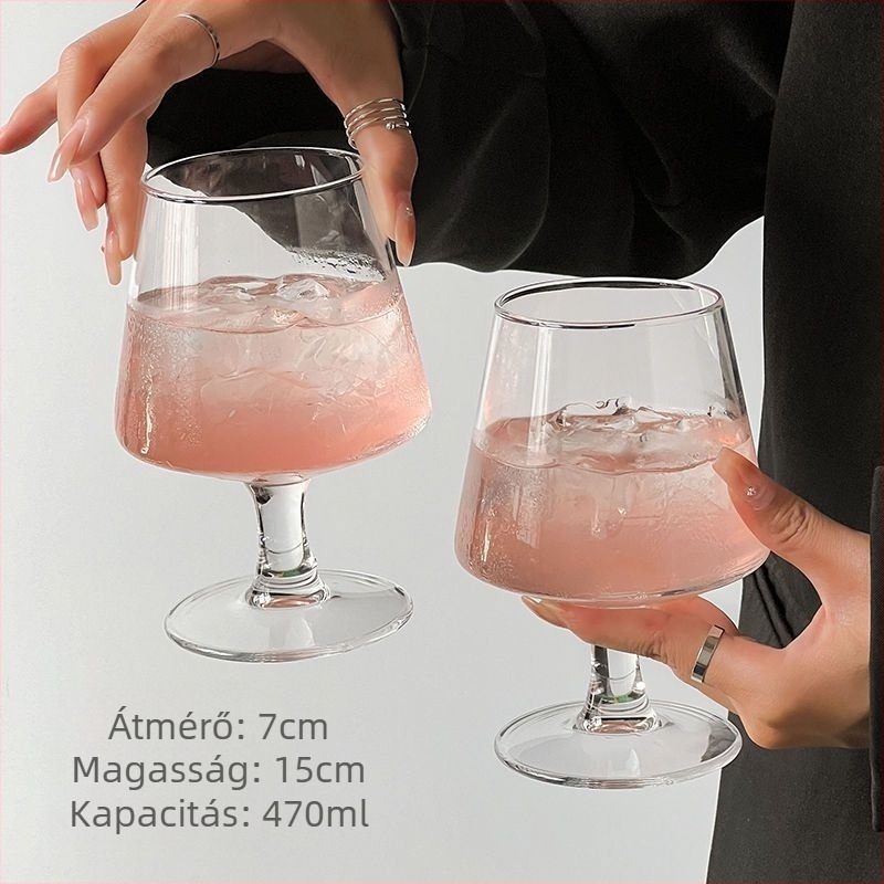 Brandy pohár, ólommentes kristály, kapacitás 1–100 ml, új kínai stílus, készlet