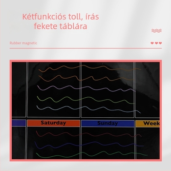 Bibigou Mágneses jelölő toll tábla vízoldható krétával, gyermekeknek, műanyag test, törölhető, testreszabható