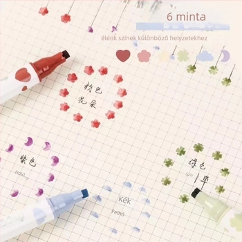 Kiemelő toll H848, dupla végű, műanyag test, dobozos csomagolás