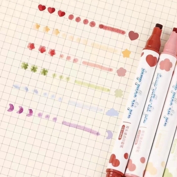 Kiemelő toll H848, dupla végű, műanyag test, dobozos csomagolás